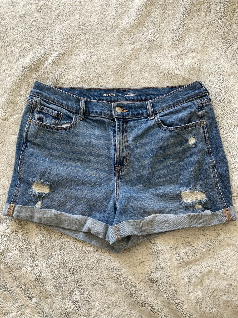 Old Navy Mid-Rise Boyfriend Denim Shorts